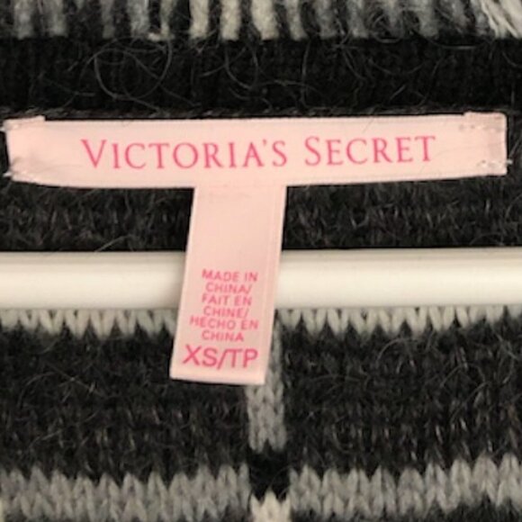 VICTORIA'S SECRET Cardigan Women's Oversized XS Black Mohair Wool Long Sweater - Picture 5 of 10